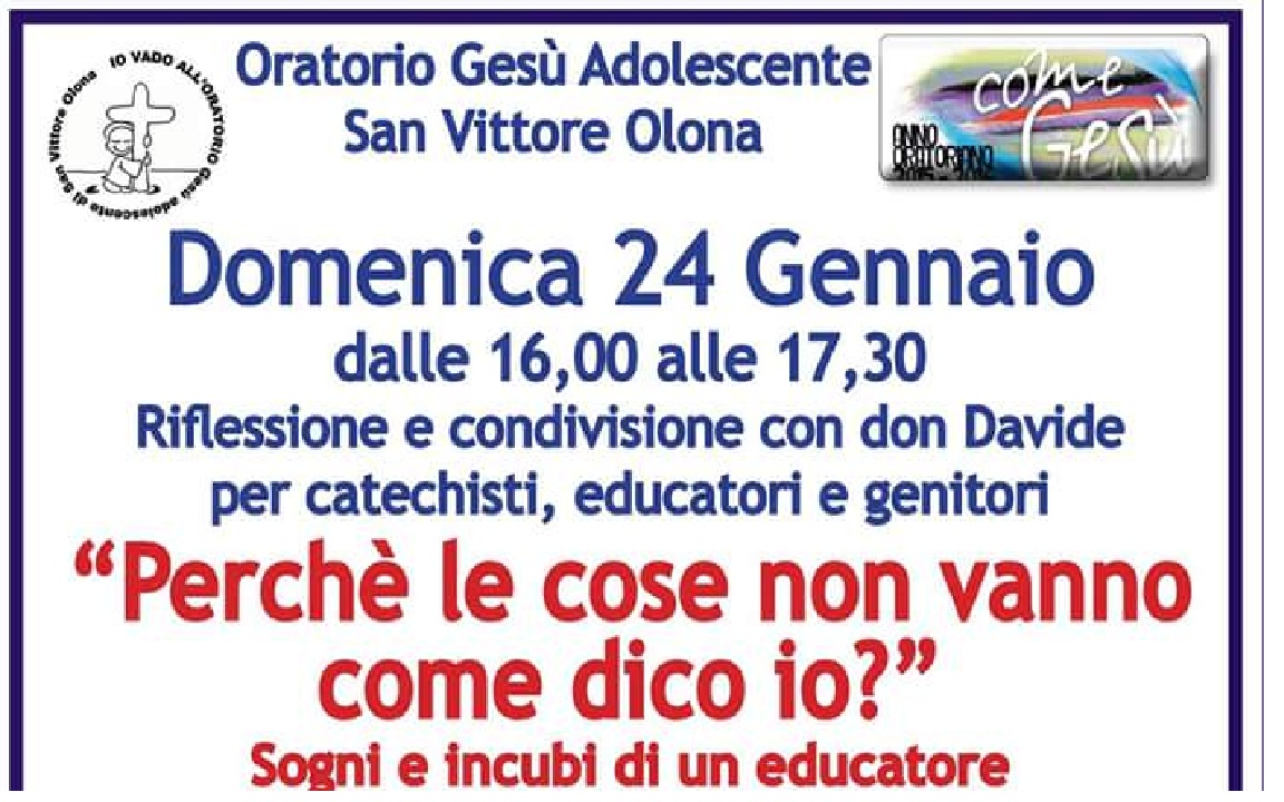 PROPOSTA INCONTRO PER GENITORI  – ALLENATORI – DIRIGENTI – EDUCATORI